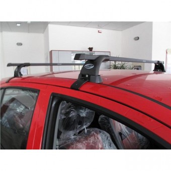 Автобагажник Десна Авто на Cherry M11 Hatchback, год выпуска 2011-..., для автомобиля с гладкой крышей